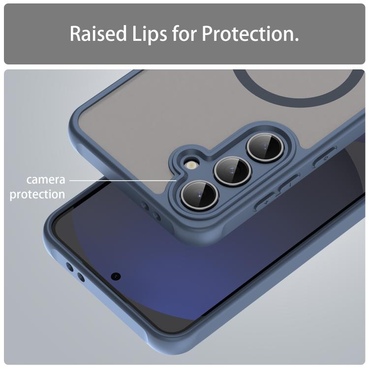 For Samsung Galaxy S24 FE 5G Fan Dun Series TPU Hybrid PC Frosted Magsafe Phone Case