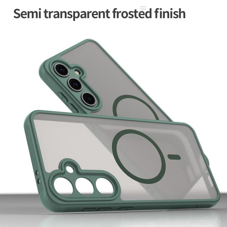 For Samsung Galaxy S24 FE 5G Fan Dun Series TPU Hybrid PC Frosted Magsafe Phone Case