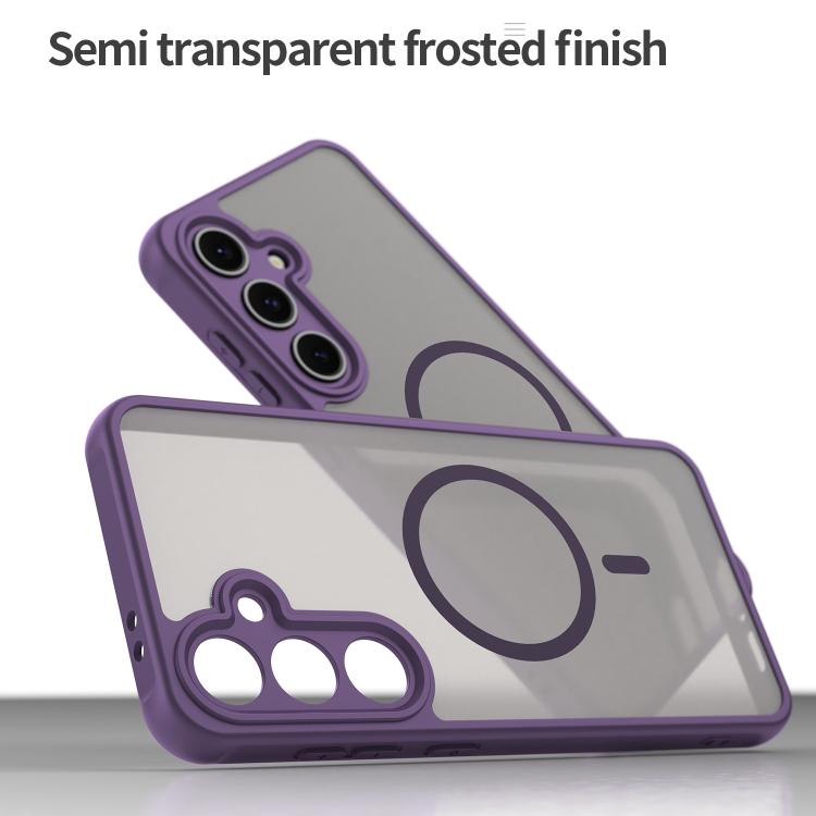 For Samsung Galaxy S24 FE 5G Fan Dun Series TPU Hybrid PC Frosted Magsafe Phone Case