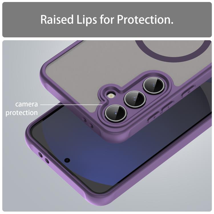 For Samsung Galaxy S24 FE 5G Fan Dun Series TPU Hybrid PC Frosted Magsafe Phone Case