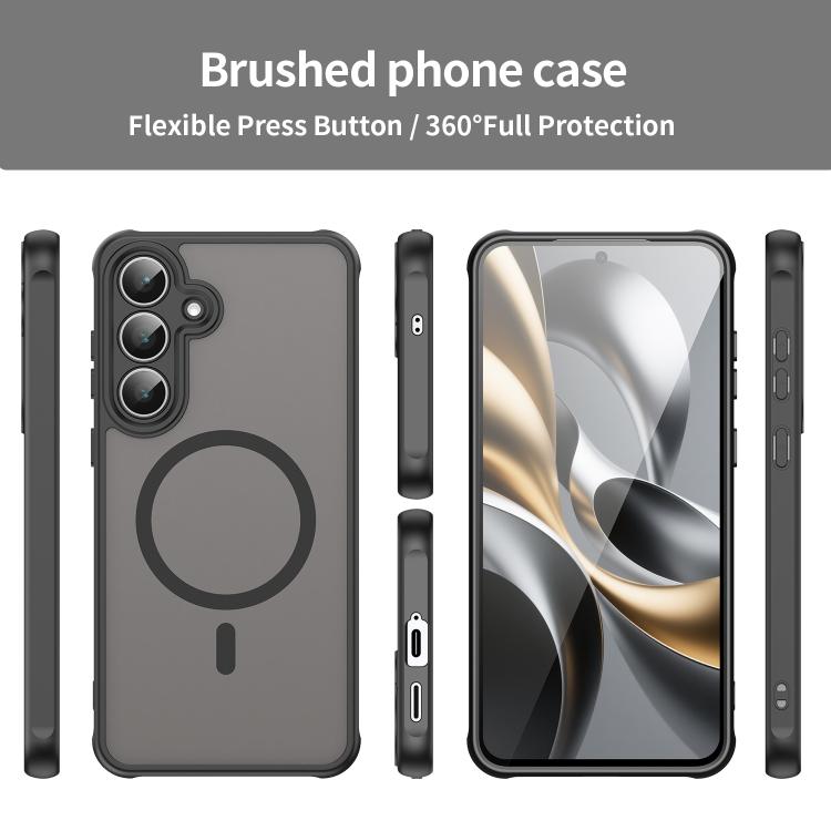 For Samsung Galaxy S25 FE 5G Fan Dun Series TPU Hybrid PC Frosted Magsafe Phone Case