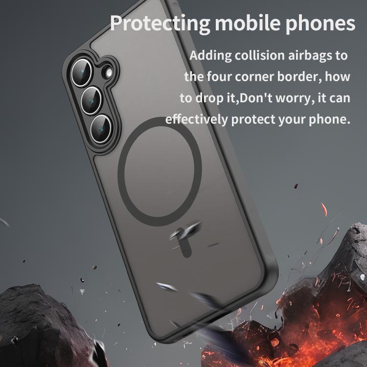 For Samsung Galaxy S25 FE 5G Fan Dun Series TPU Hybrid PC Frosted Magsafe Phone Case
