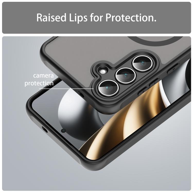 For Samsung Galaxy S25 FE 5G Fan Dun Series TPU Hybrid PC Frosted Magsafe Phone Case