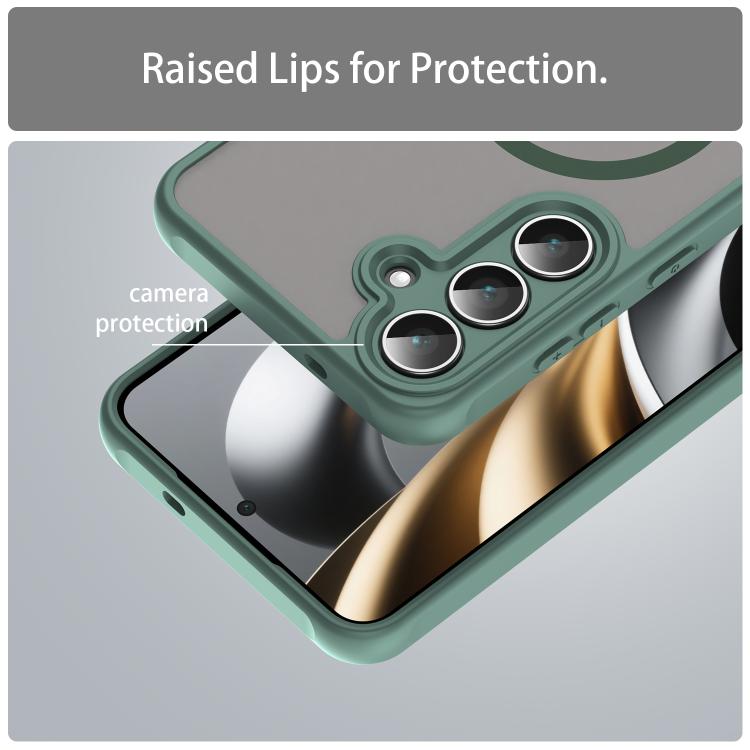 For Samsung Galaxy S25 FE 5G Fan Dun Series TPU Hybrid PC Frosted Magsafe Phone Case