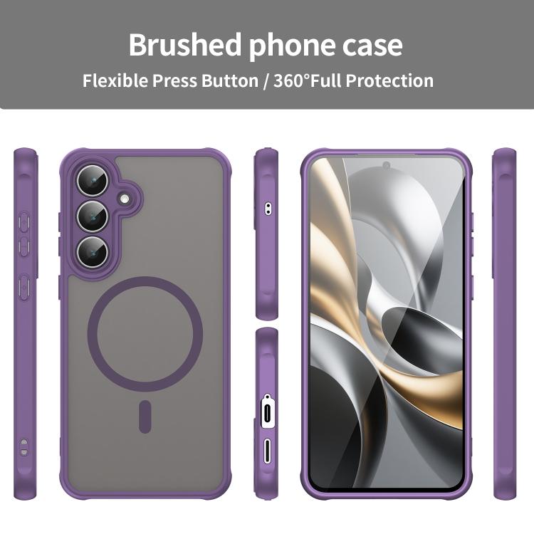 For Samsung Galaxy S25 FE 5G Fan Dun Series TPU Hybrid PC Frosted Magsafe Phone Case