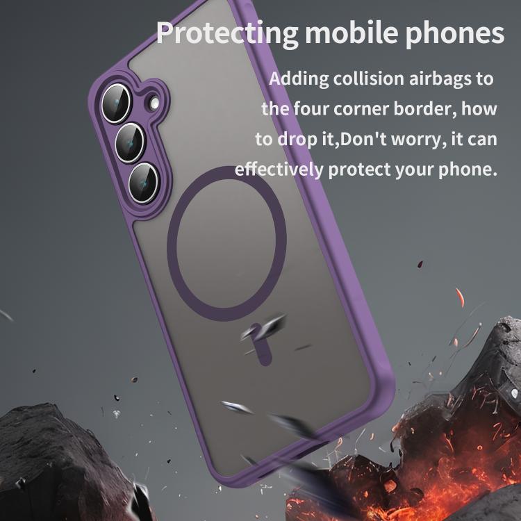 For Samsung Galaxy S25 FE 5G Fan Dun Series TPU Hybrid PC Frosted Magsafe Phone Case
