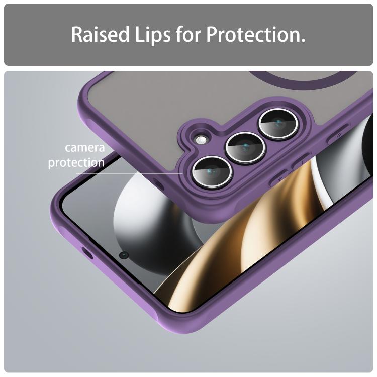 For Samsung Galaxy S25 FE 5G Fan Dun Series TPU Hybrid PC Frosted Magsafe Phone Case