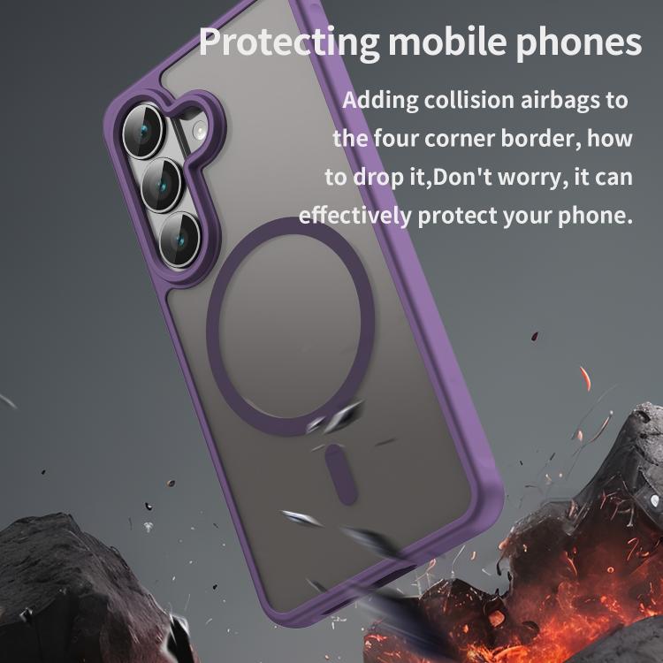 For Samsung Galaxy S26 5G Fan Dun Series TPU Hybrid PC Frosted Magsafe Phone Case