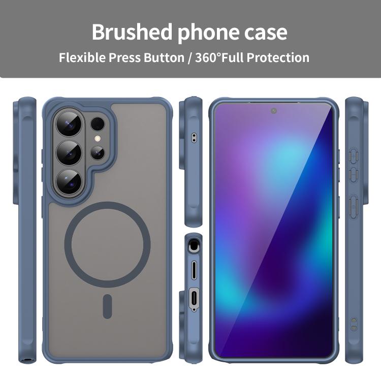 For Samsung Galaxy S26 Ultra 5G Fan Dun Series TPU Hybrid PC Frosted Magsafe Phone Case