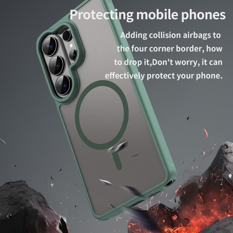For Samsung Galaxy S26 Ultra 5G Fan Dun Series TPU Hybrid PC Frosted Magsafe Phone Case