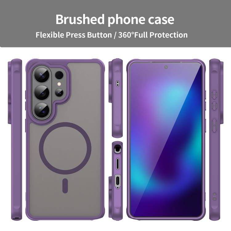For Samsung Galaxy S26 Ultra 5G Fan Dun Series TPU Hybrid PC Frosted Magsafe Phone Case
