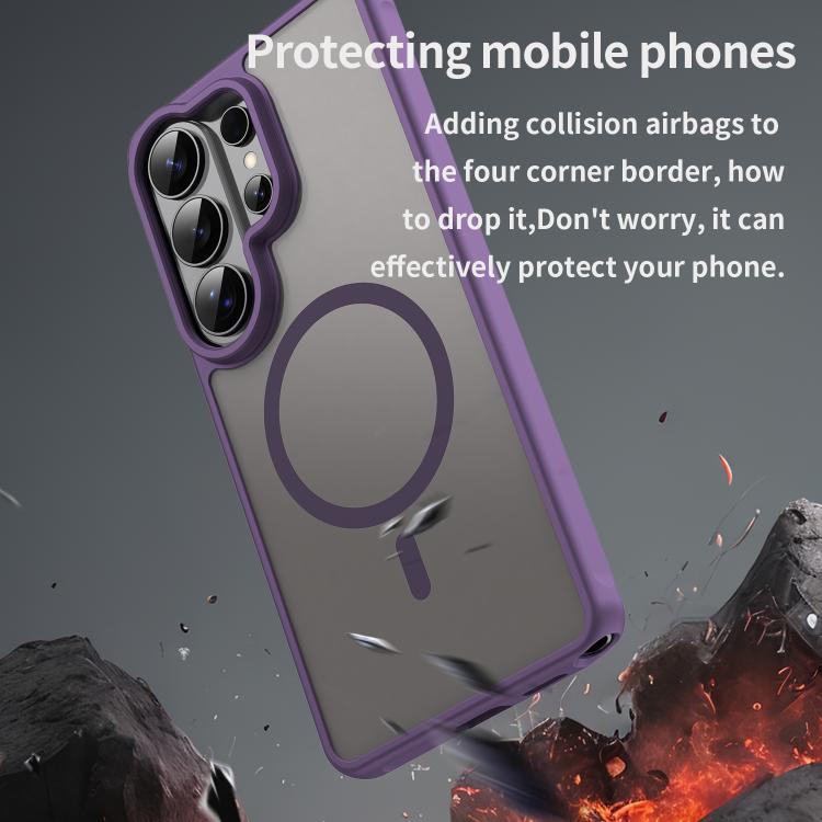 For Samsung Galaxy S26 Ultra 5G Fan Dun Series TPU Hybrid PC Frosted Magsafe Phone Case
