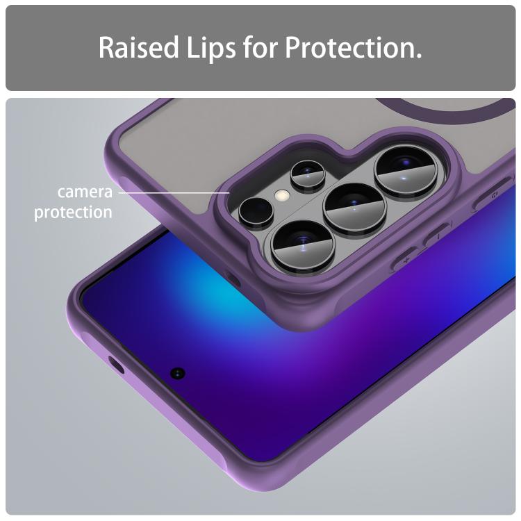 For Samsung Galaxy S26 Ultra 5G Fan Dun Series TPU Hybrid PC Frosted Magsafe Phone Case