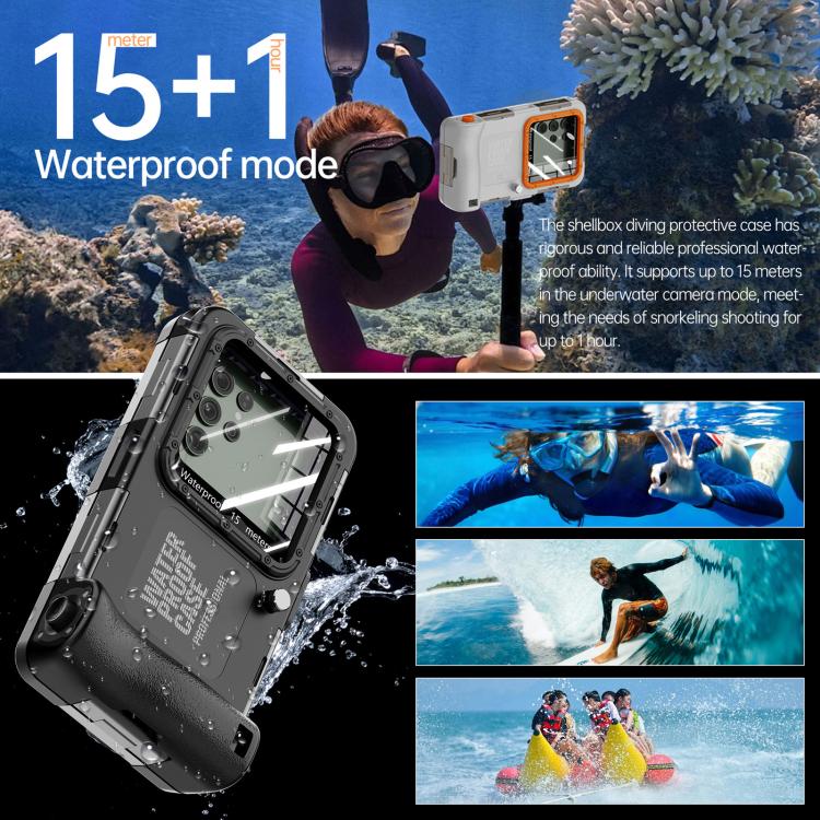 RedPepper 4th Generation Diving Protective Case, Waterproof depth: 15m - Black