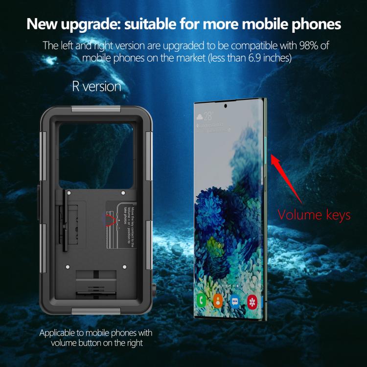 RedPepper 4th Generation Diving Protective Case, Waterproof depth: 15m - Black