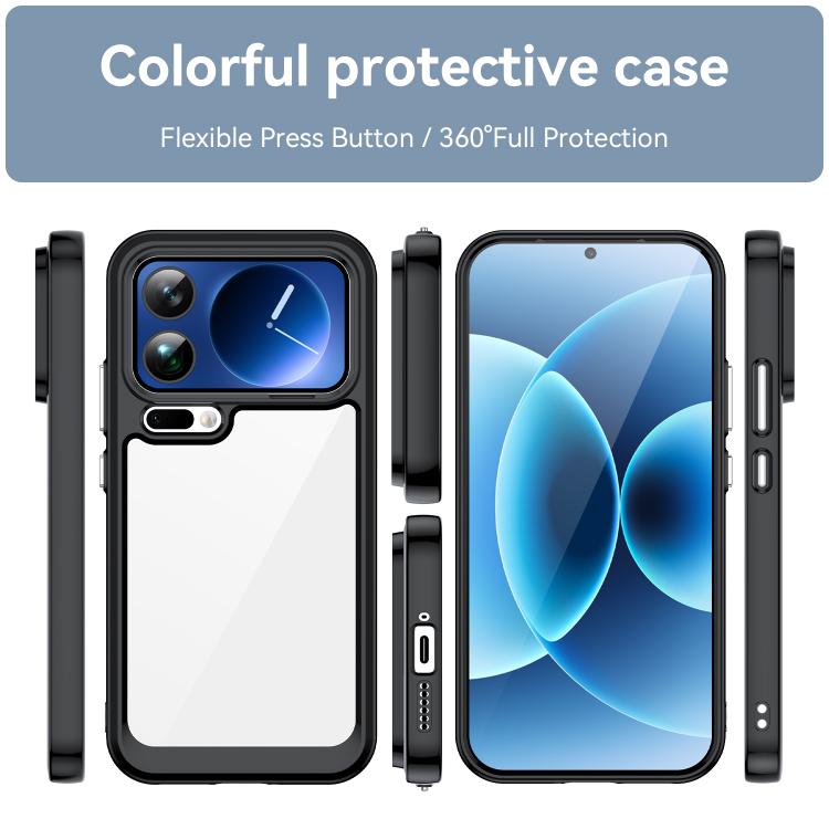 For Xiaomi 17 Pro Max Colorful Series Acrylic Hybrid TPU Phone Case