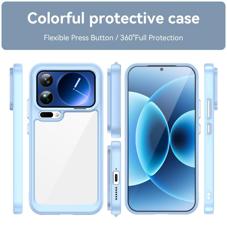 For Xiaomi 17 Pro Max Colorful Series Acrylic Hybrid TPU Phone Case