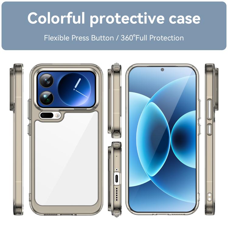 For Xiaomi 17 Pro Max Colorful Series Acrylic Hybrid TPU Phone Case