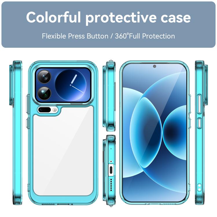 For Xiaomi 17 Pro Max Colorful Series Acrylic Hybrid TPU Phone Case