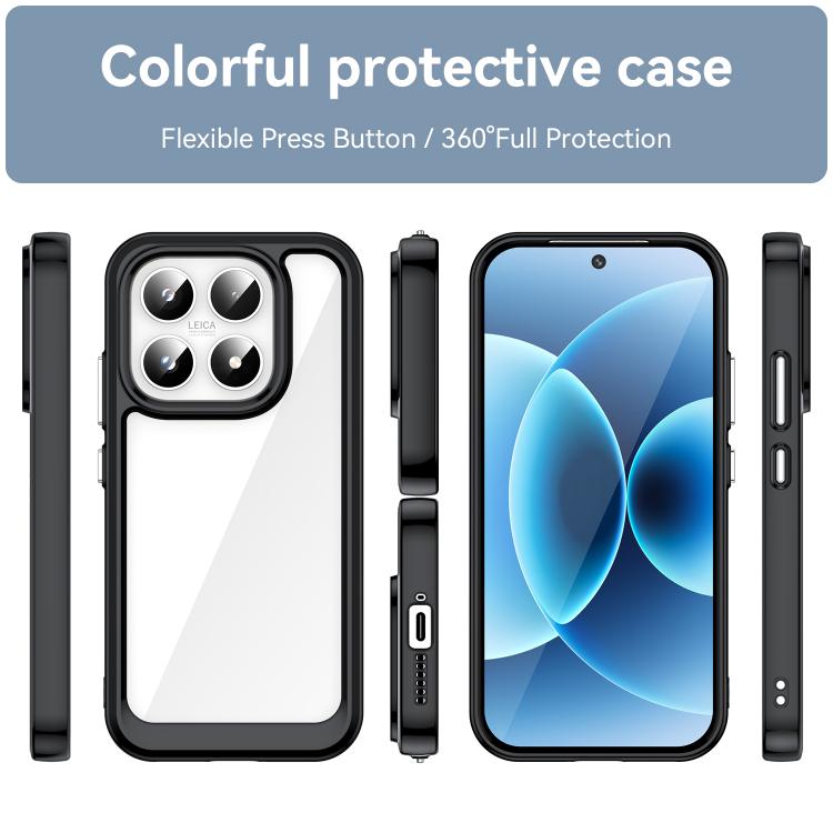 For Xiaomi 17 Colorful Series Acrylic Hybrid TPU Phone Case