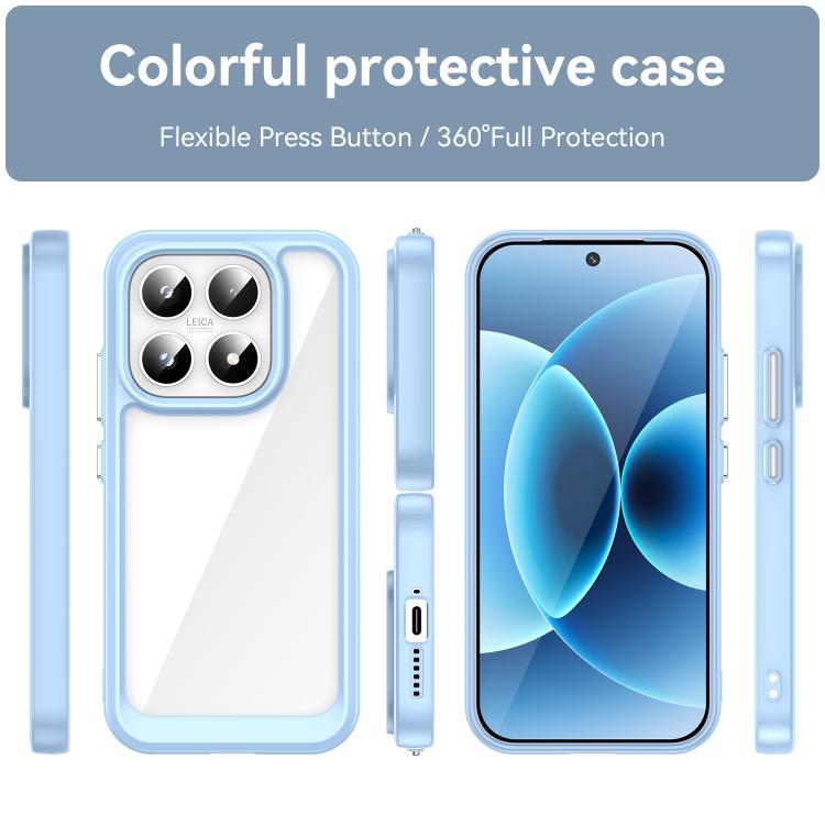For Xiaomi 17 Colorful Series Acrylic Hybrid TPU Phone Case