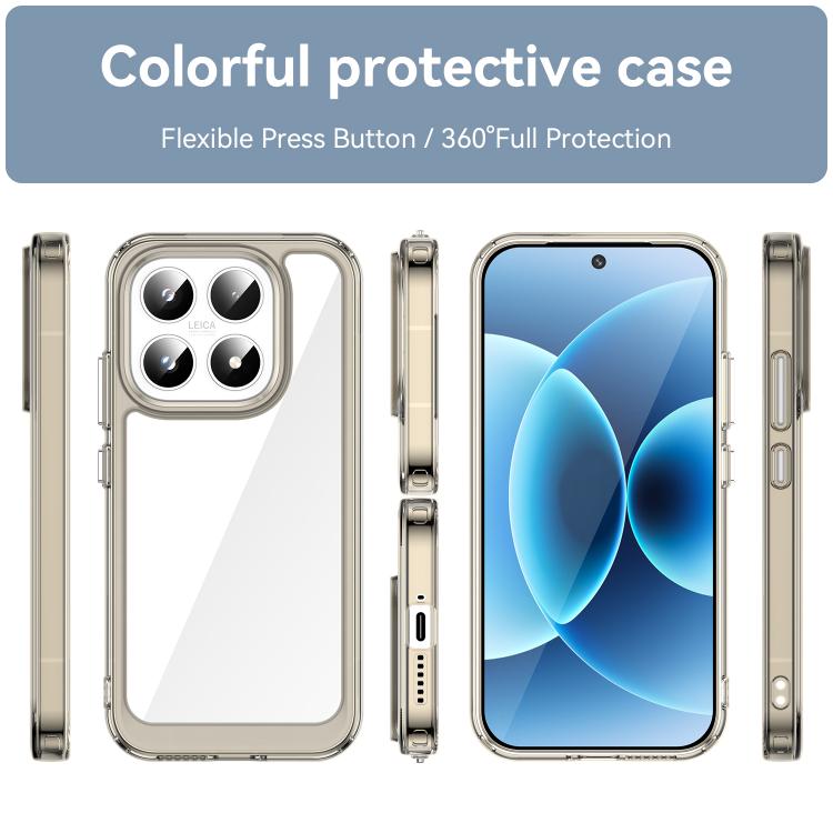 For Xiaomi 17 Colorful Series Acrylic Hybrid TPU Phone Case