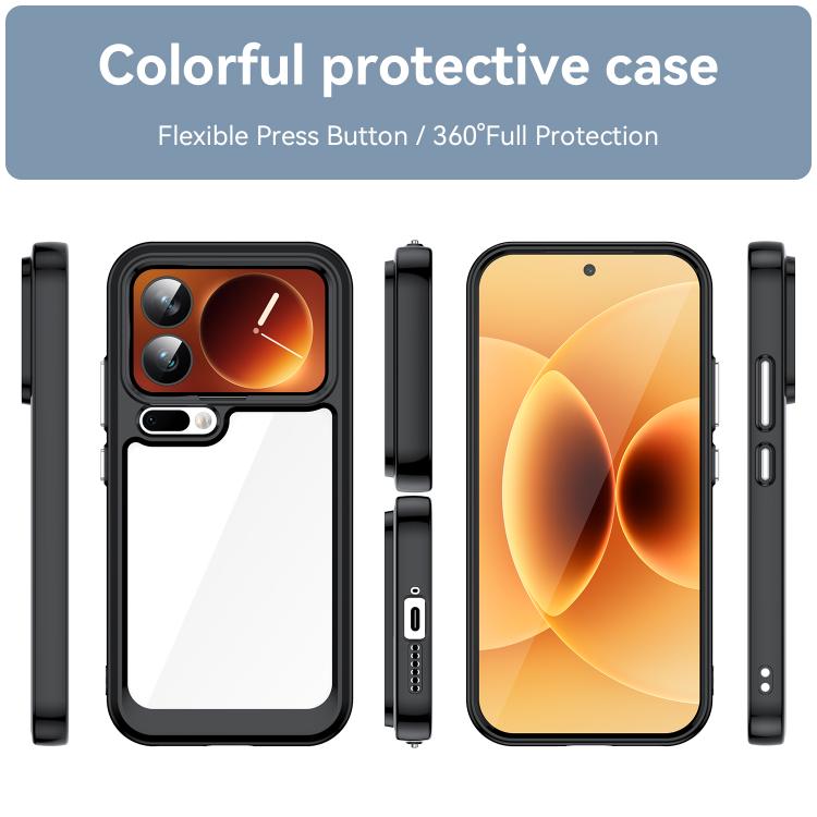 For Xiaomi 17 Pro Colorful Series Acrylic Hybrid TPU Phone Case