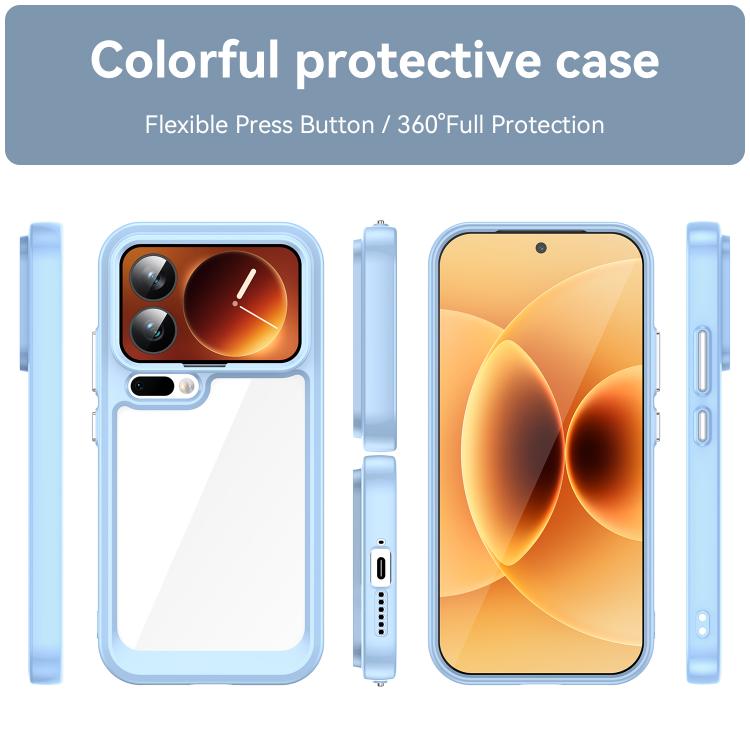 For Xiaomi 17 Pro Colorful Series Acrylic Hybrid TPU Phone Case