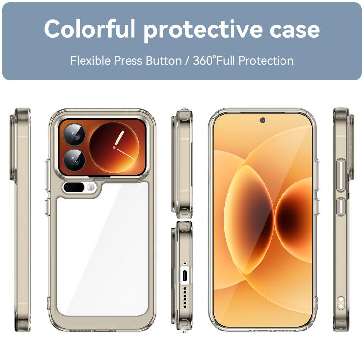 For Xiaomi 17 Pro Colorful Series Acrylic Hybrid TPU Phone Case
