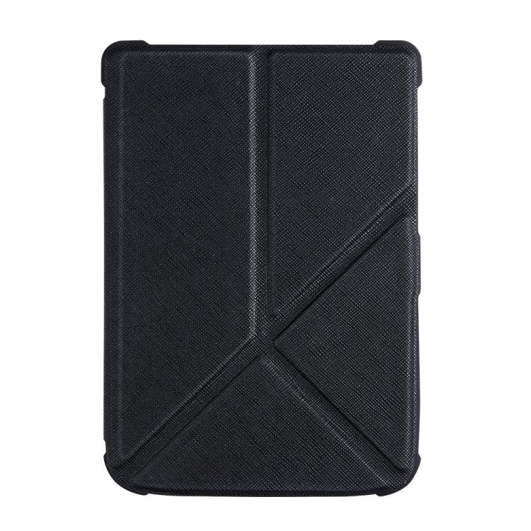 For Pocketbook B606 628 633 632 627 616 Cross Texture Deformation TPU Leather Smart Tablet Case