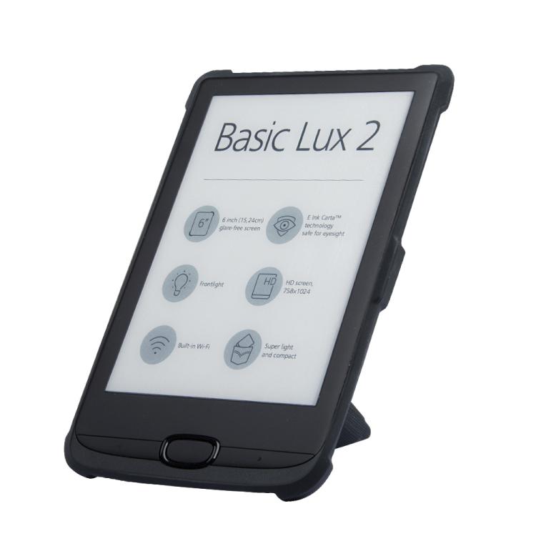 For Pocketbook B606 628 633 632 627 616 Cross Texture Deformation TPU Leather Smart Tablet Case