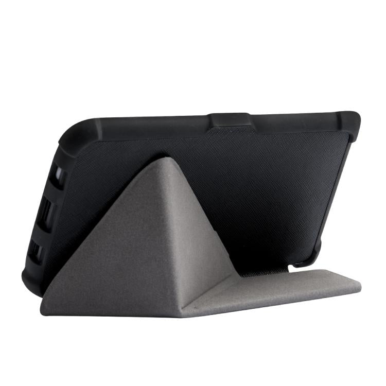 For Pocketbook B606 628 633 632 627 616 Cross Texture Deformation TPU Leather Smart Tablet Case