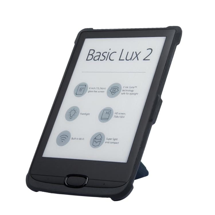 For Pocketbook B606 628 633 632 627 616 Cross Texture Deformation TPU Leather Smart Tablet Case