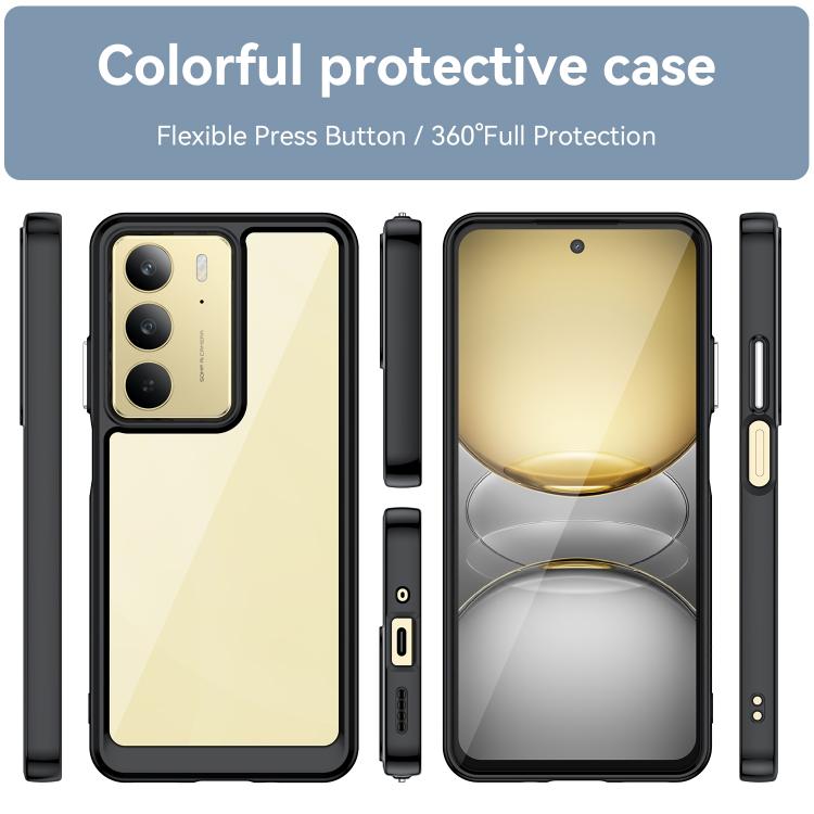 For Realme 14x 5G Colorful Series Acrylic Hybrid TPU Phone Case