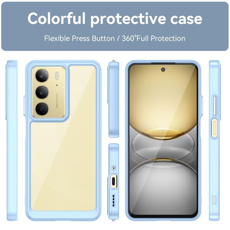 For Realme 14x 5G Colorful Series Acrylic Hybrid TPU Phone Case