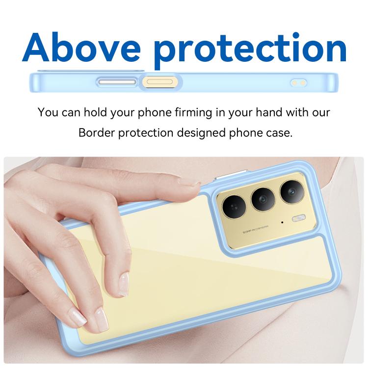 For Realme 14x 5G Colorful Series Acrylic Hybrid TPU Phone Case