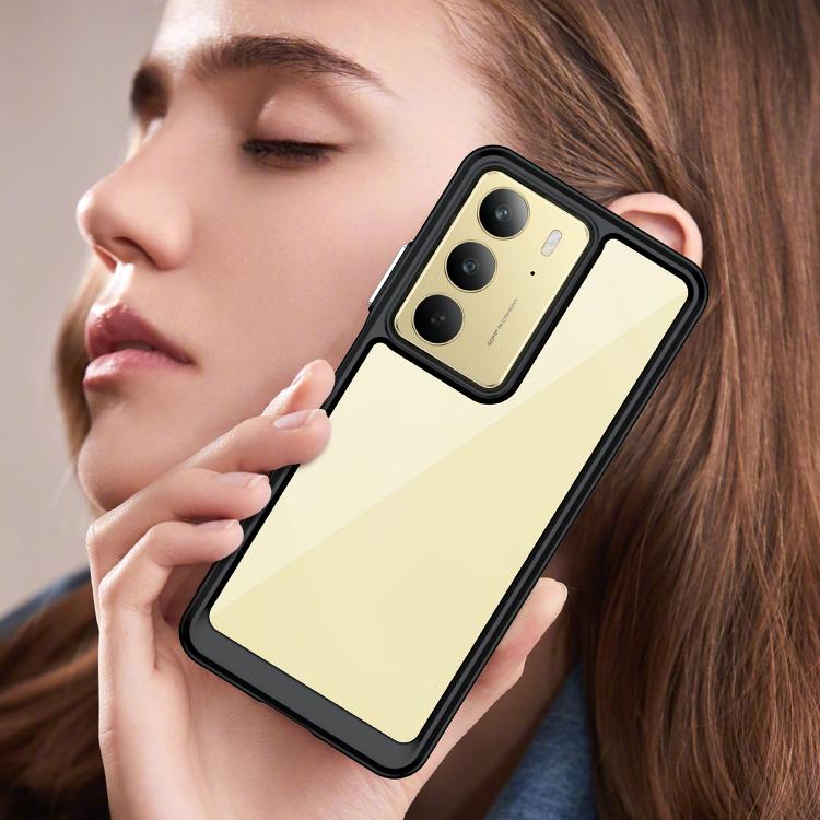 For Realme C75 Colorful Series Acrylic Hybrid TPU Phone Case