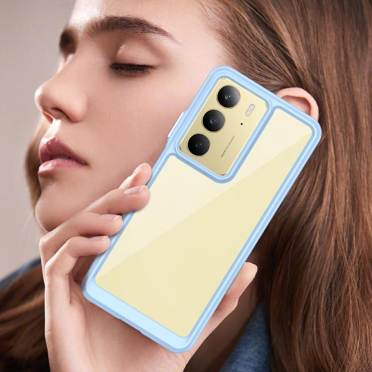 For Realme C75 Colorful Series Acrylic Hybrid TPU Phone Case