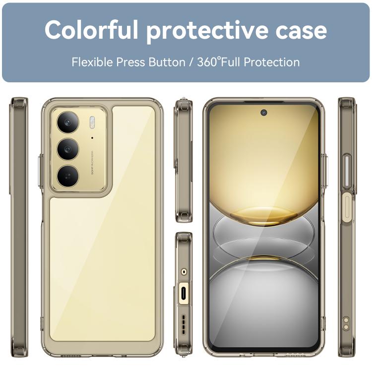 For Realme C75 Colorful Series Acrylic Hybrid TPU Phone Case