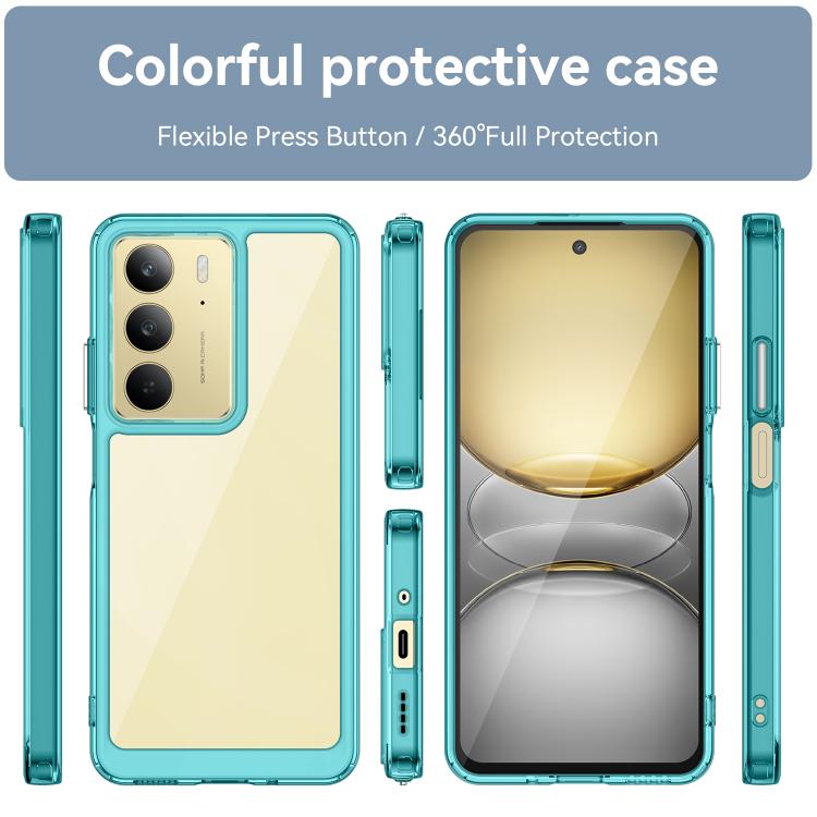 For Realme C75 Colorful Series Acrylic Hybrid TPU Phone Case