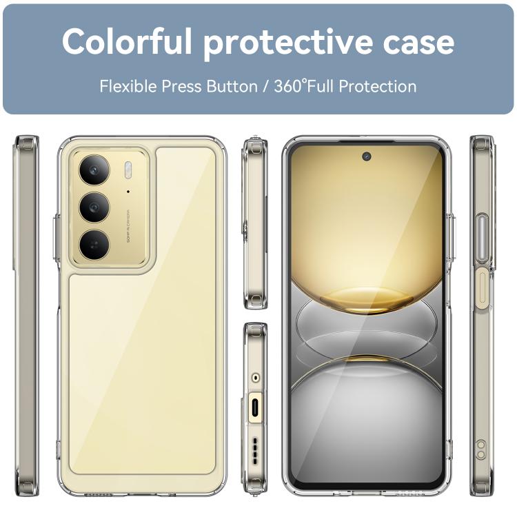 For Realme C75 Colorful Series Acrylic Hybrid TPU Phone Case