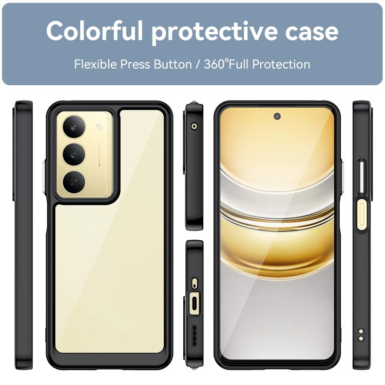 For Realme C75x Colorful Series Acrylic Hybrid TPU Phone Case