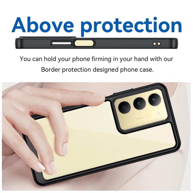 For Realme C75x Colorful Series Acrylic Hybrid TPU Phone Case