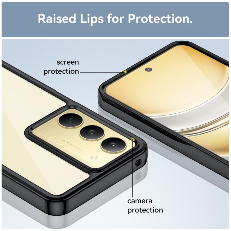 For Realme C75x Colorful Series Acrylic Hybrid TPU Phone Case