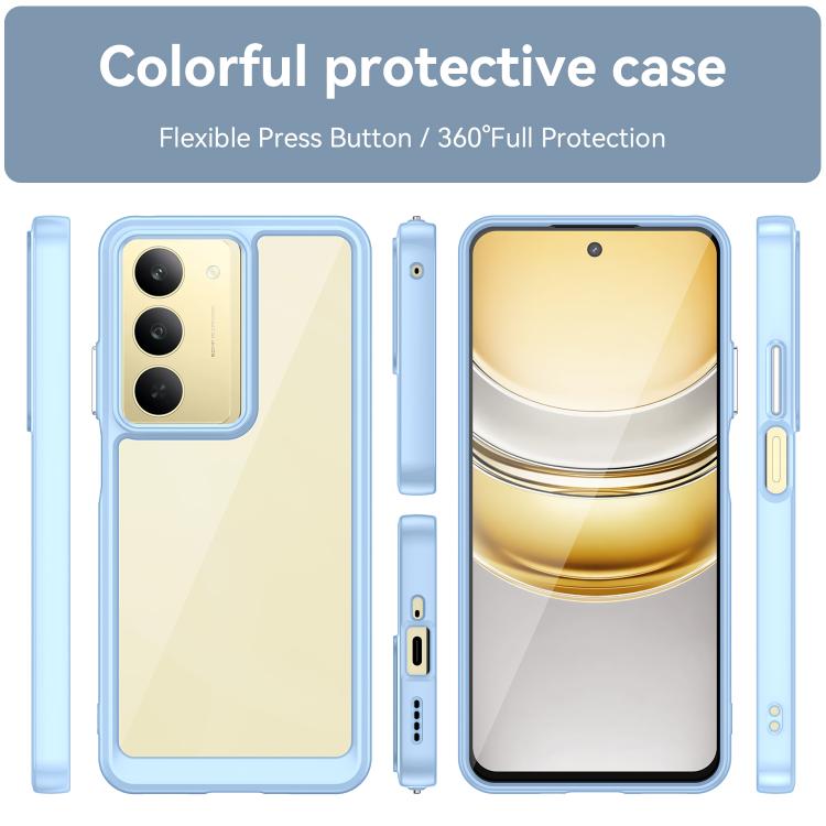 For Realme C75x Colorful Series Acrylic Hybrid TPU Phone Case