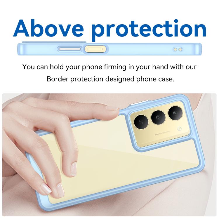 For Realme C75x Colorful Series Acrylic Hybrid TPU Phone Case