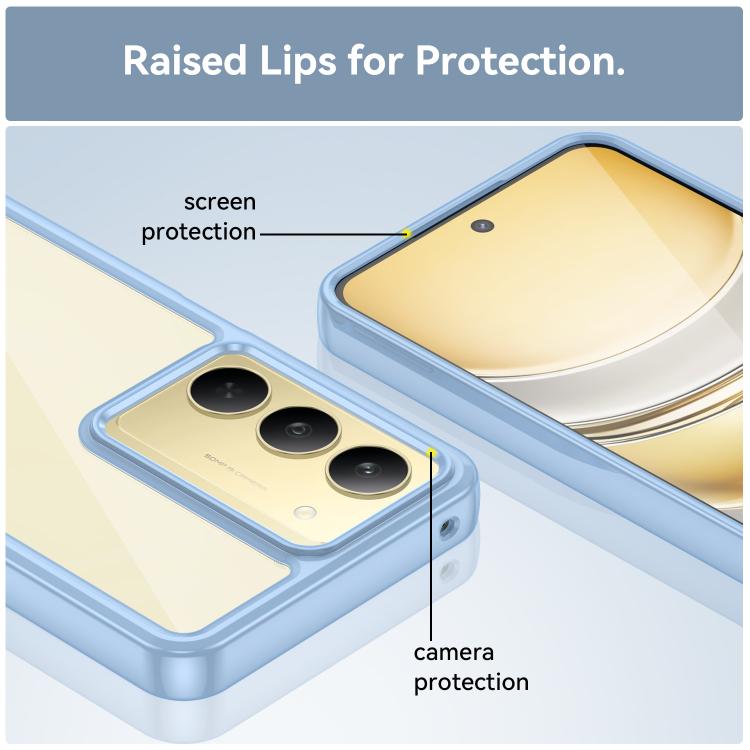 For Realme C75x Colorful Series Acrylic Hybrid TPU Phone Case