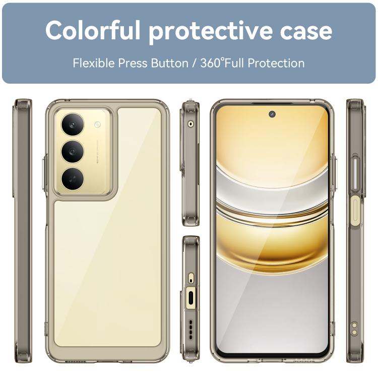 For Realme C75x Colorful Series Acrylic Hybrid TPU Phone Case