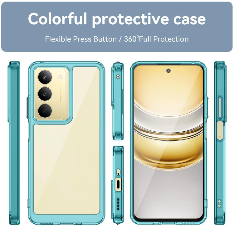 For Realme C75x Colorful Series Acrylic Hybrid TPU Phone Case
