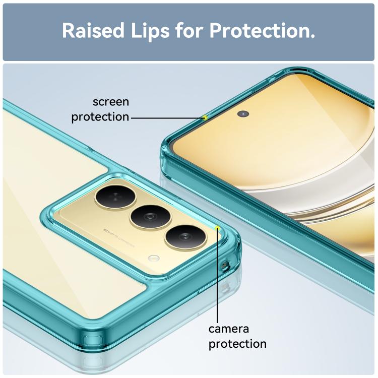 For Realme C75x Colorful Series Acrylic Hybrid TPU Phone Case